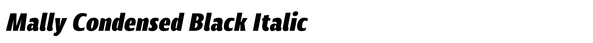 Mally Condensed Black Italic image